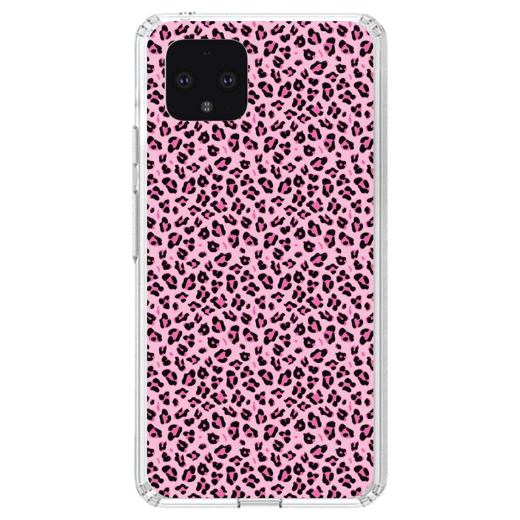 Black Pink Leopard Skin Spots Clear Shockproof iPhone Case, view 24