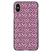 DistinctInk® Hard Plastic Snap-On Case for Apple iPhone or Samsung Galaxy - Black Pink Leopard Skin Spots