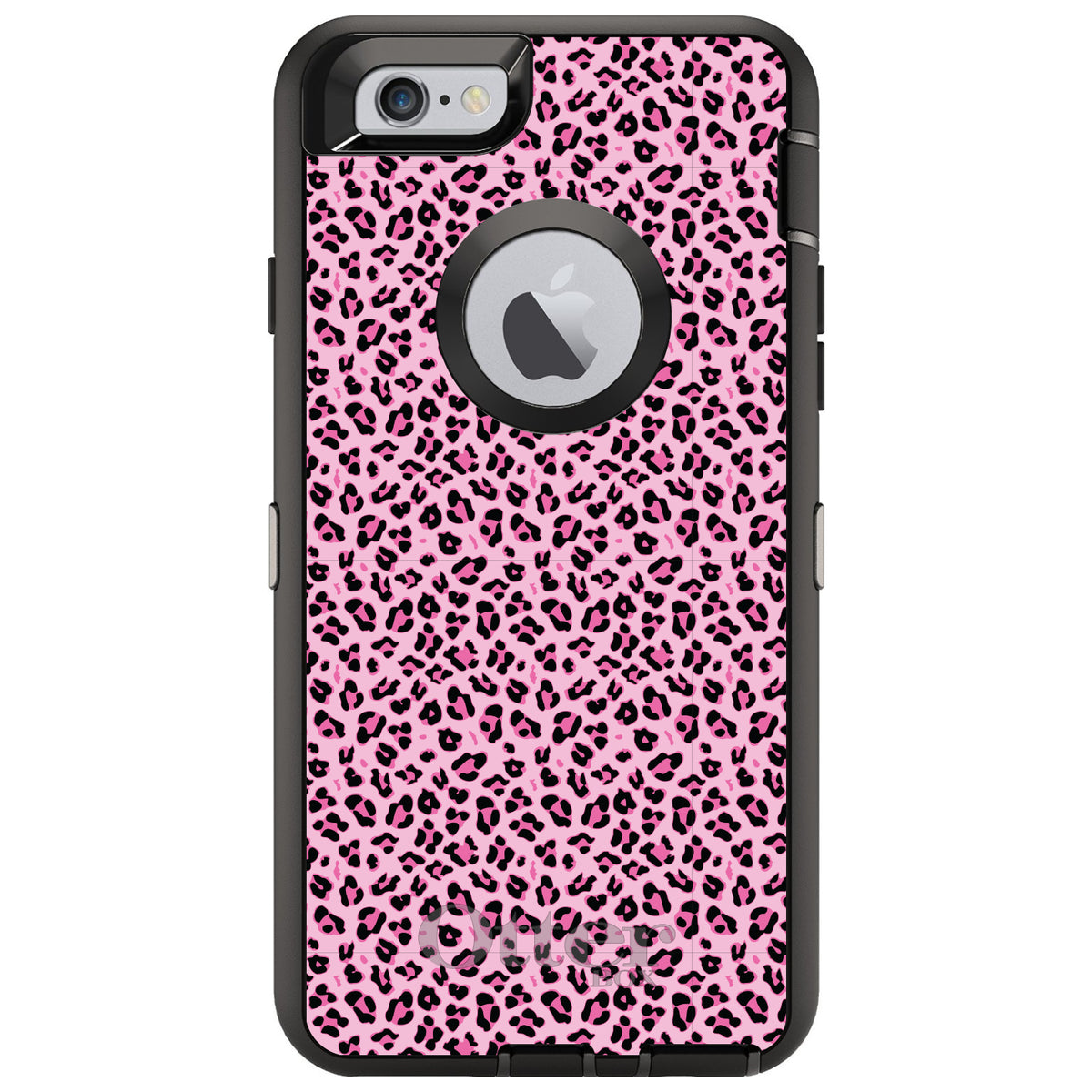 Black Pink Leopard Skin Spots OtterBox Defender Case for iPhone & Galaxy, view 4