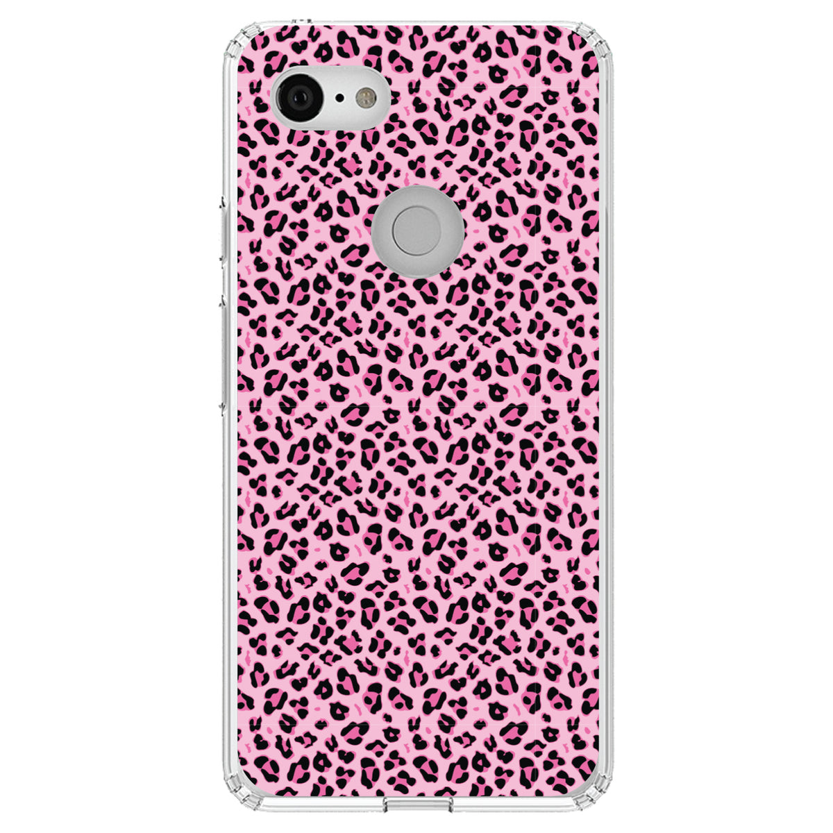 Black Pink Leopard Skin Spots Clear Shockproof iPhone Case, view 22