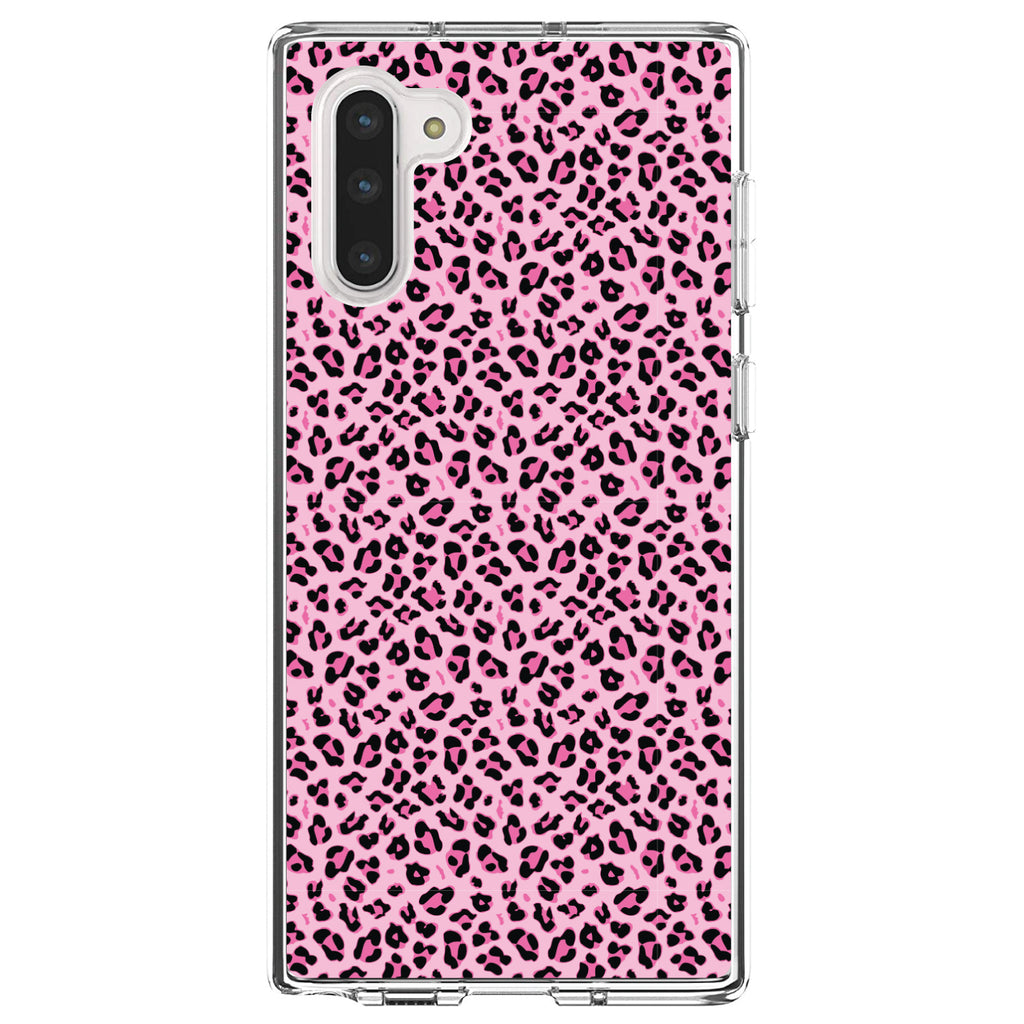 Black Pink Leopard Skin Spots Clear Shockproof iPhone Case, view 9
