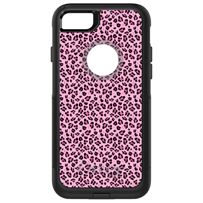 DistinctInk OtterBox Commuter Series Case for Apple iPhone or Samsung Galaxy - Black Pink Leopard Skin Spots