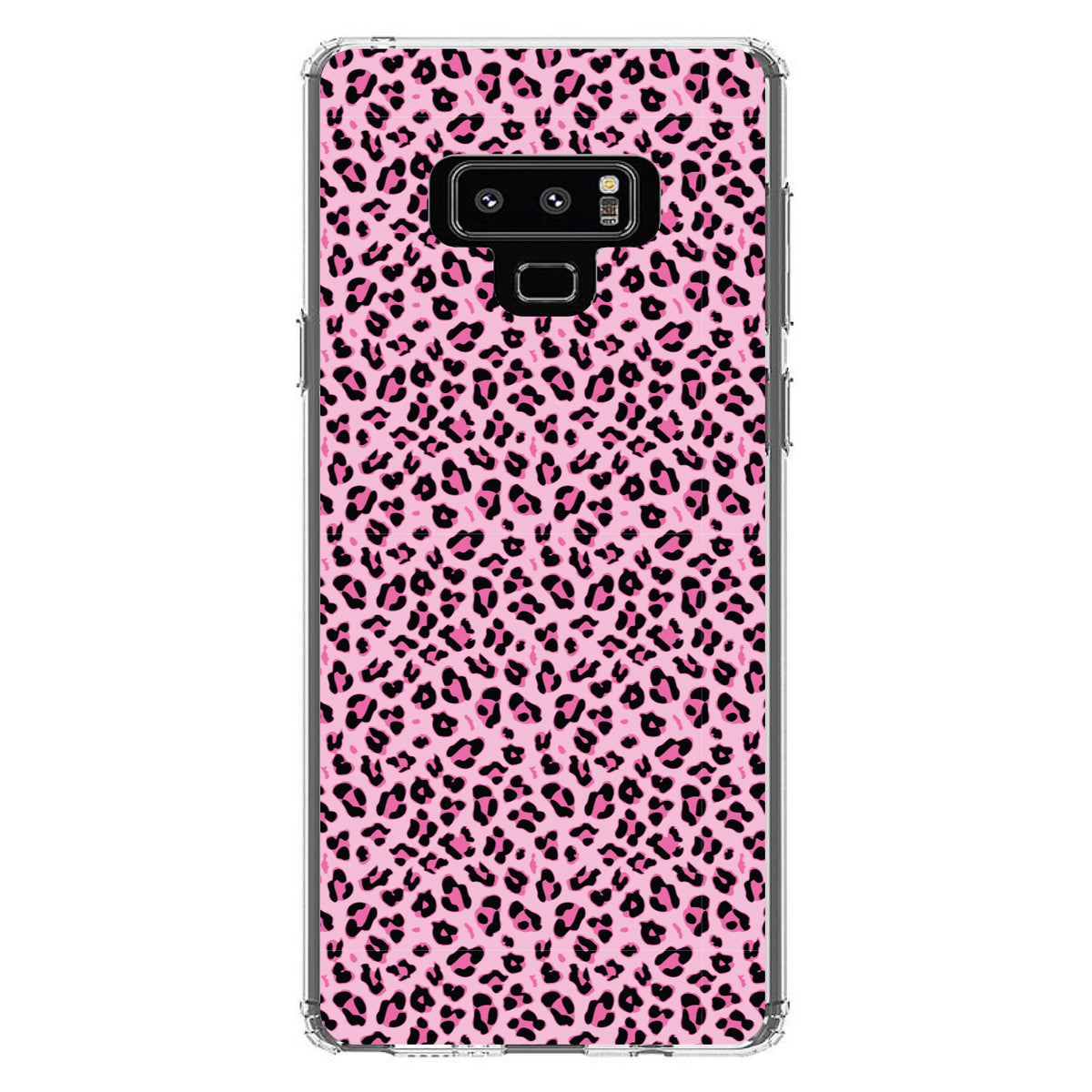 Black Pink Leopard Skin Spots Clear Shockproof iPhone Case, view 11