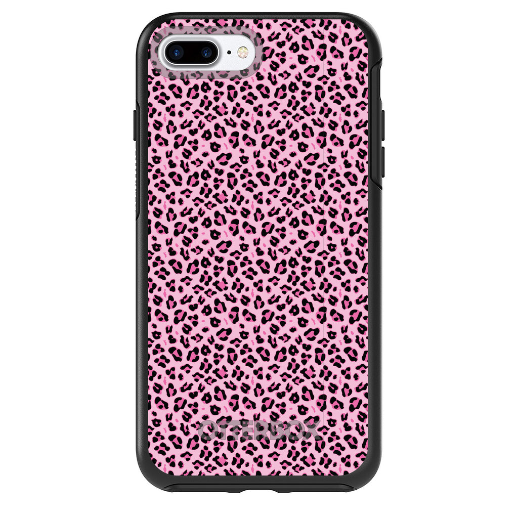 Black Pink Leopard Skin Spots OtterBox Symmetry Case for iPhone & Galaxy, view 2
