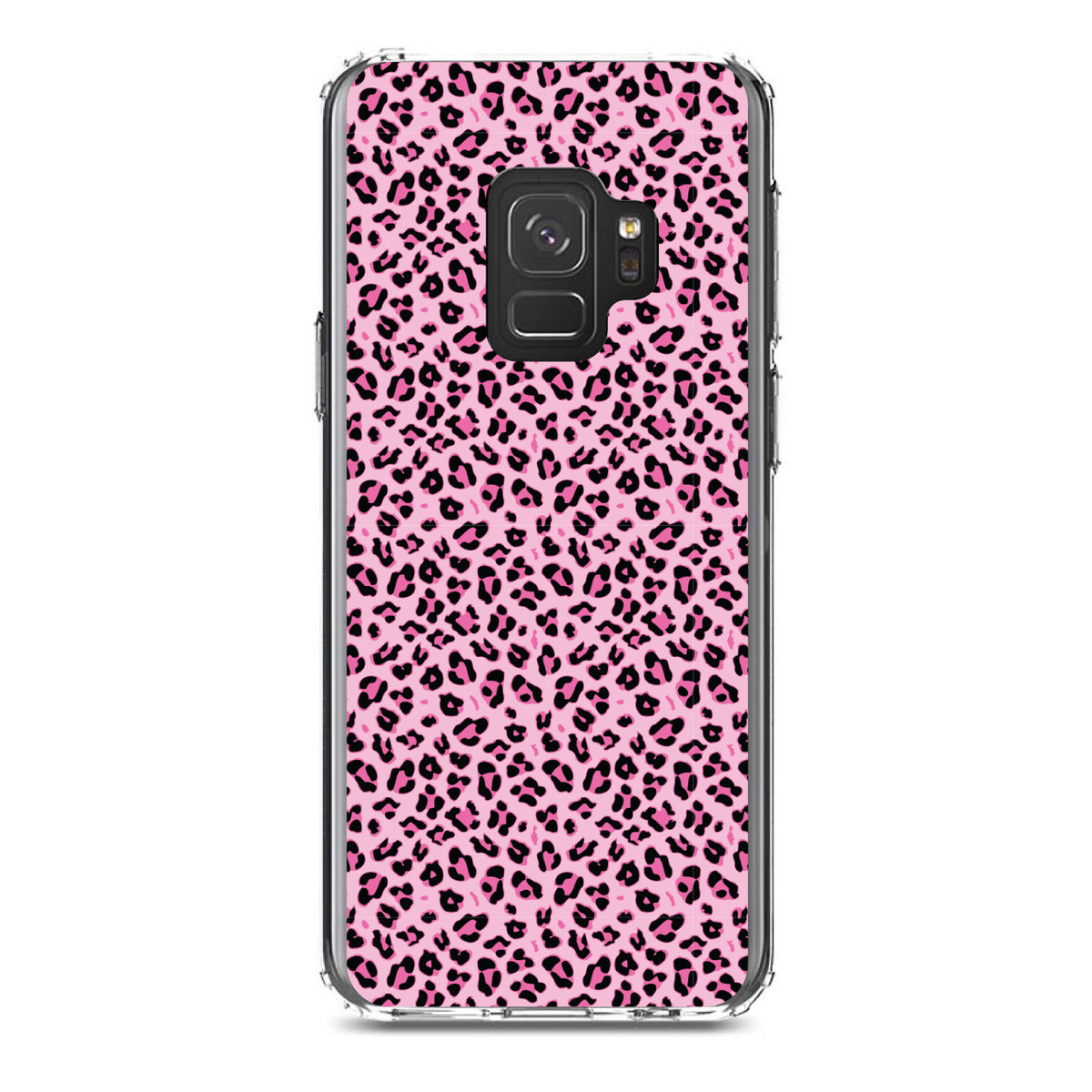 Black Pink Leopard Skin Spots Clear Shockproof iPhone Case, view 19