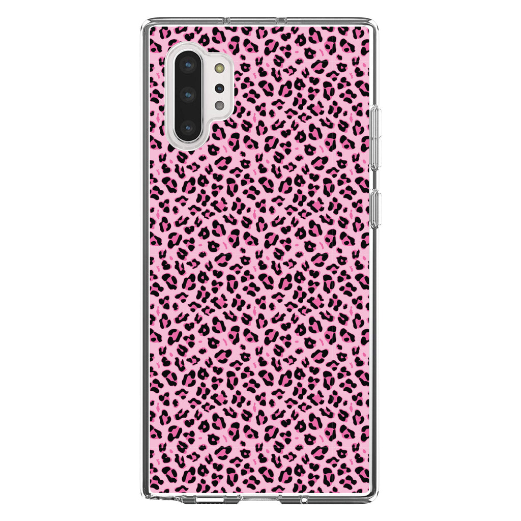 Black Pink Leopard Skin Spots Clear Shockproof iPhone Case, view 10