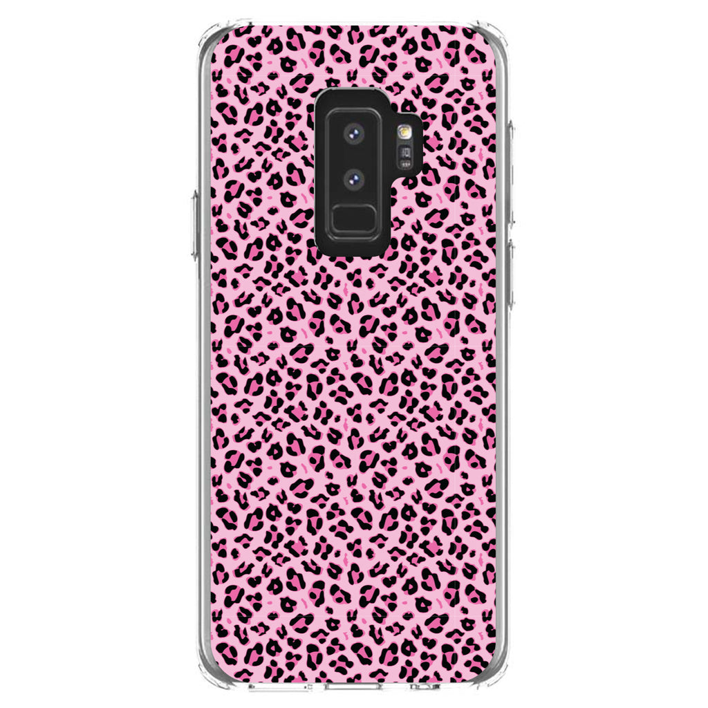 Black Pink Leopard Skin Spots Clear Shockproof iPhone Case, view 20