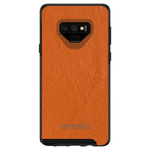 DistinctInk™ OtterBox Symmetry Series Case for Apple iPhone / Samsung Galaxy / Google Pixel - Orange Leather Print Design