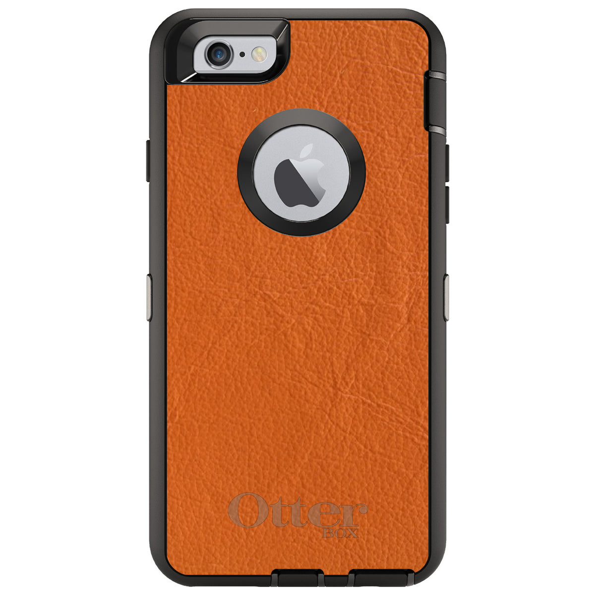 Orange Leather Print Design OtterBox Defender Case for iPhone & Galaxy, view 4