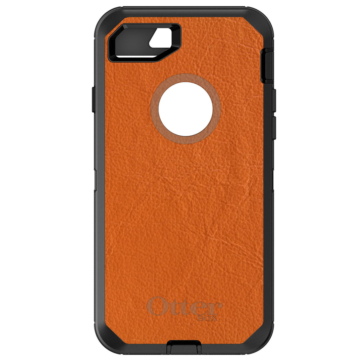 Orange Leather Print Design OtterBox Defender Case for iPhone & Galaxy