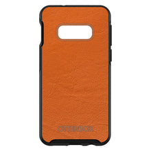 DistinctInk™ OtterBox Symmetry Series Case for Apple iPhone / Samsung Galaxy / Google Pixel - Orange Leather Print Design