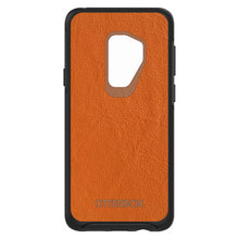 DistinctInk™ OtterBox Symmetry Series Case for Apple iPhone / Samsung Galaxy / Google Pixel - Orange Leather Print Design