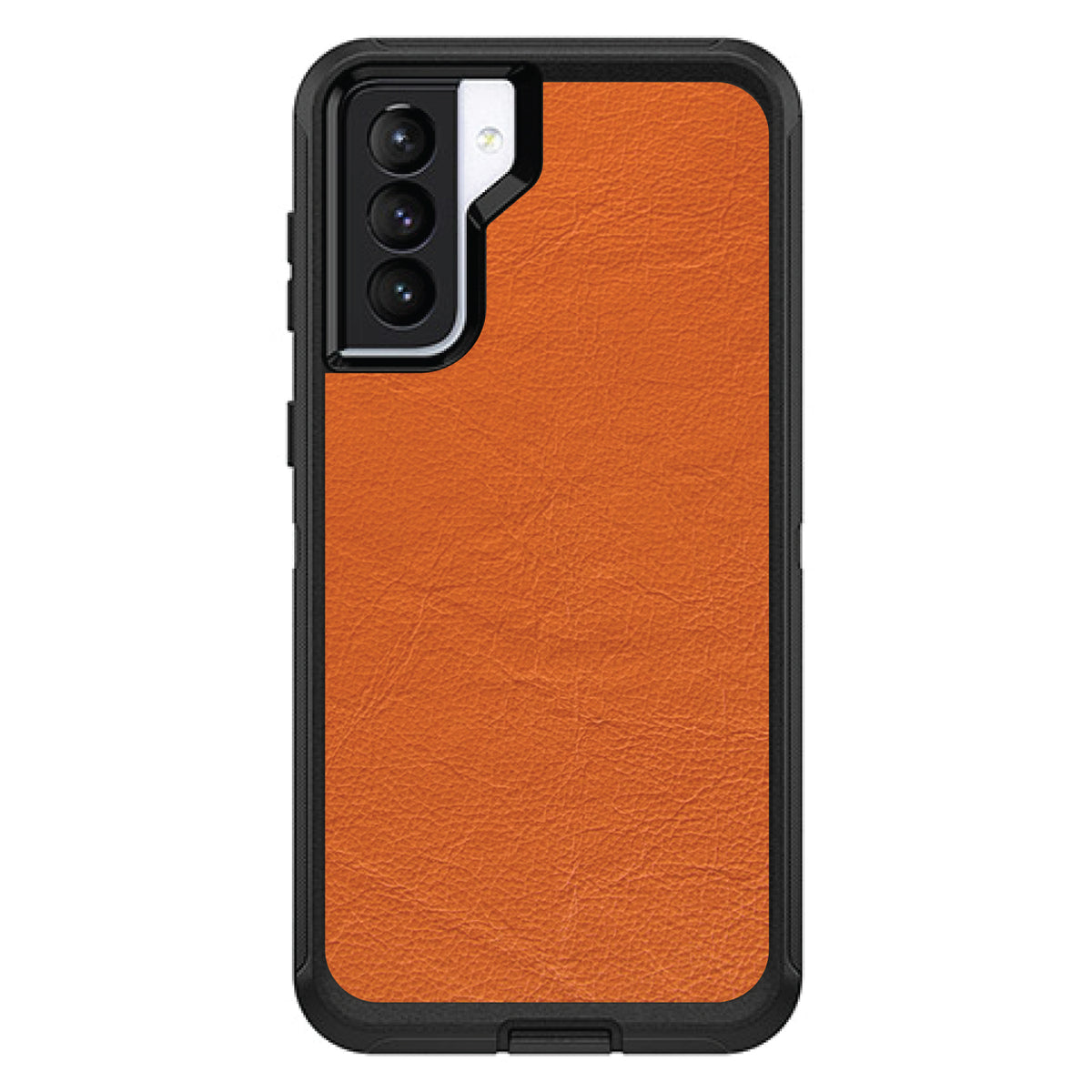 Orange Leather Print Design OtterBox Defender Case for iPhone & Galaxy, view 6