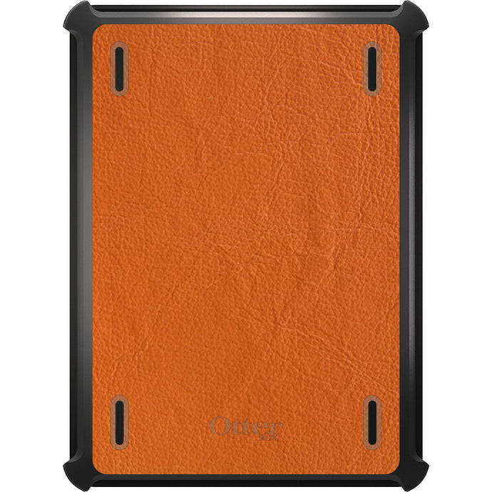 DistinctInk™ OtterBox Defender Series Case for Apple iPad / iPad Pro / iPad Air / iPad Mini - Orange Leather Print Design