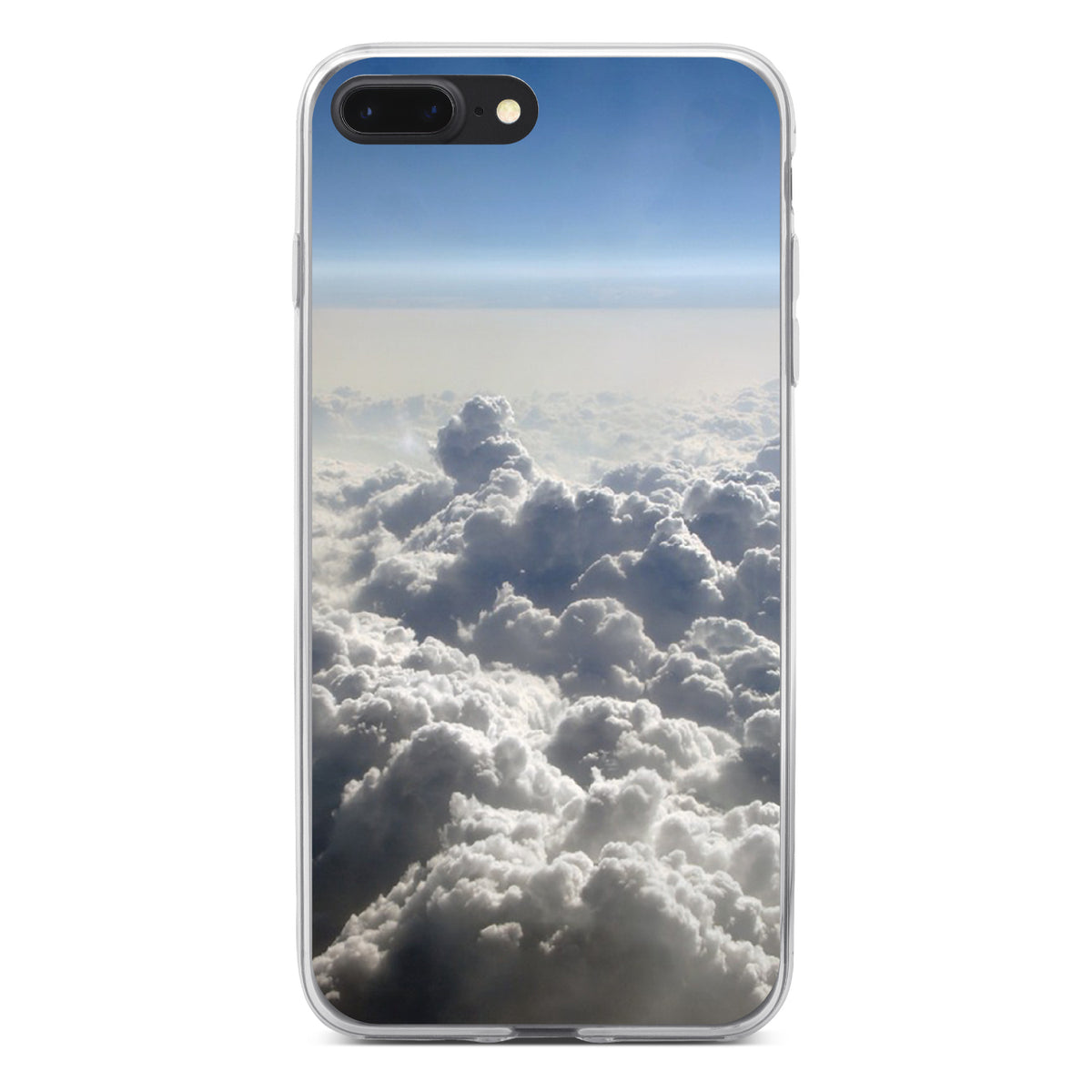 Blue Sky Above Clouds Clear Shockproof iPhone Case, view 6