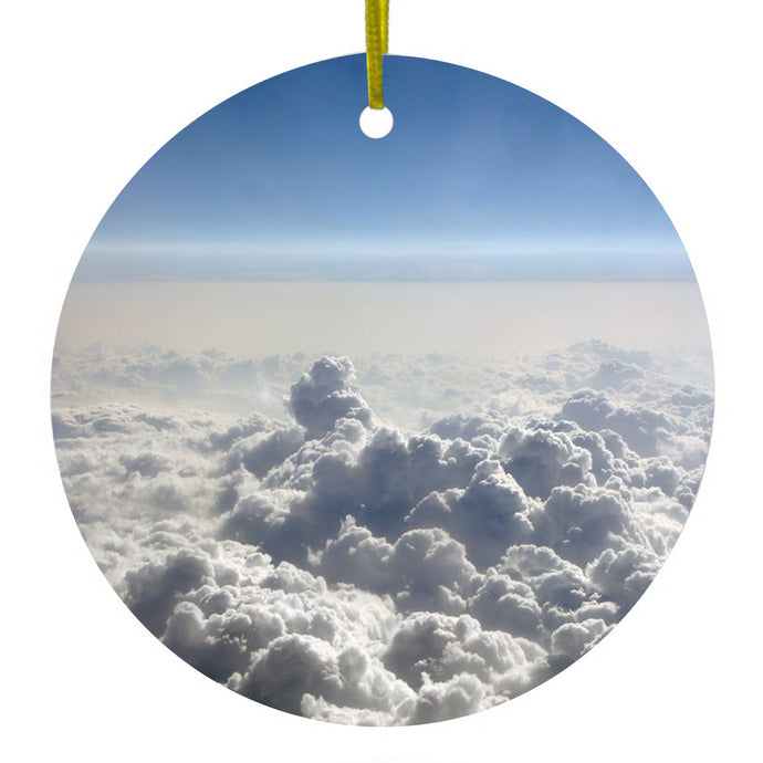 Blue Sky Above Clouds Ceramic Ornament