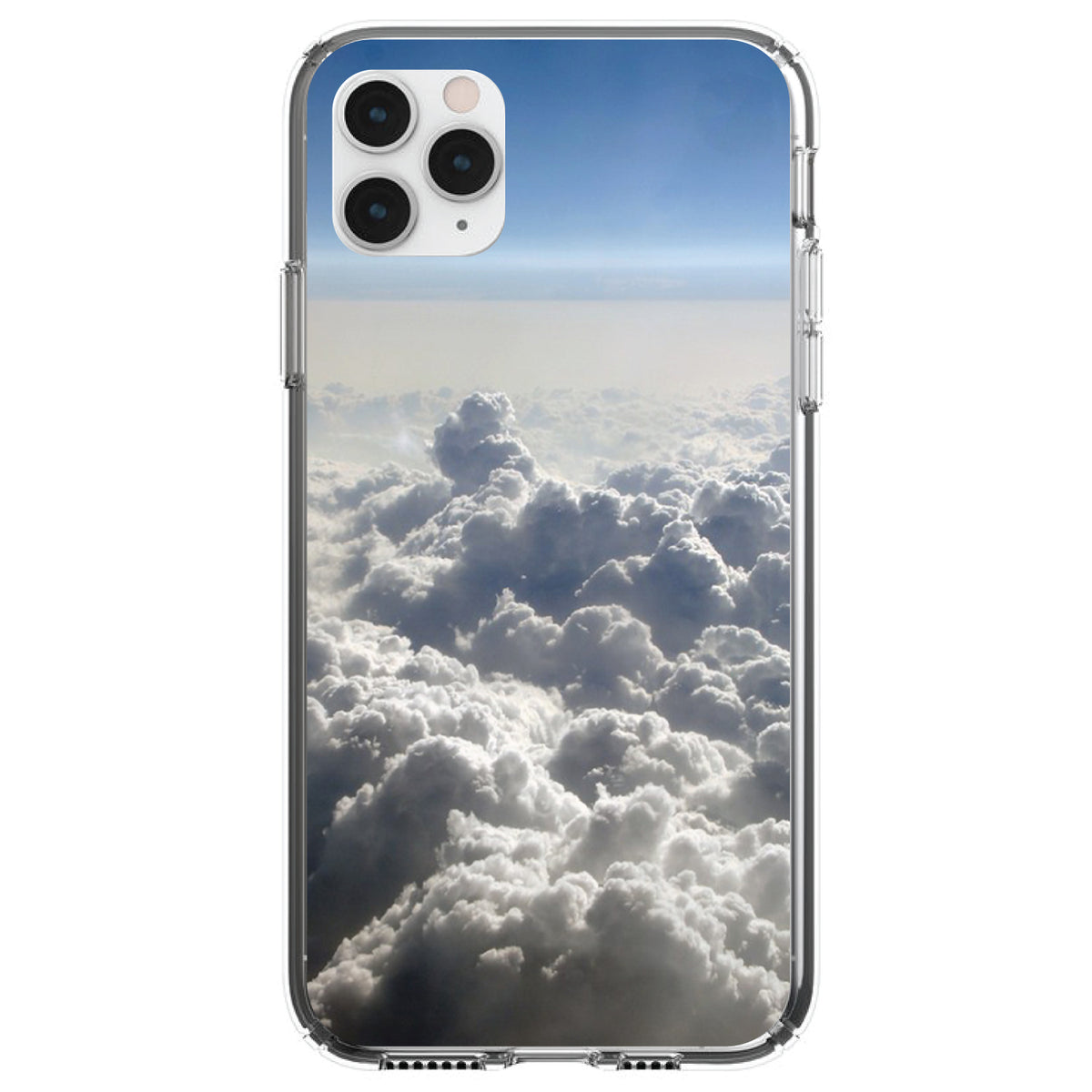 Blue Sky Above Clouds Clear Shockproof iPhone Case
