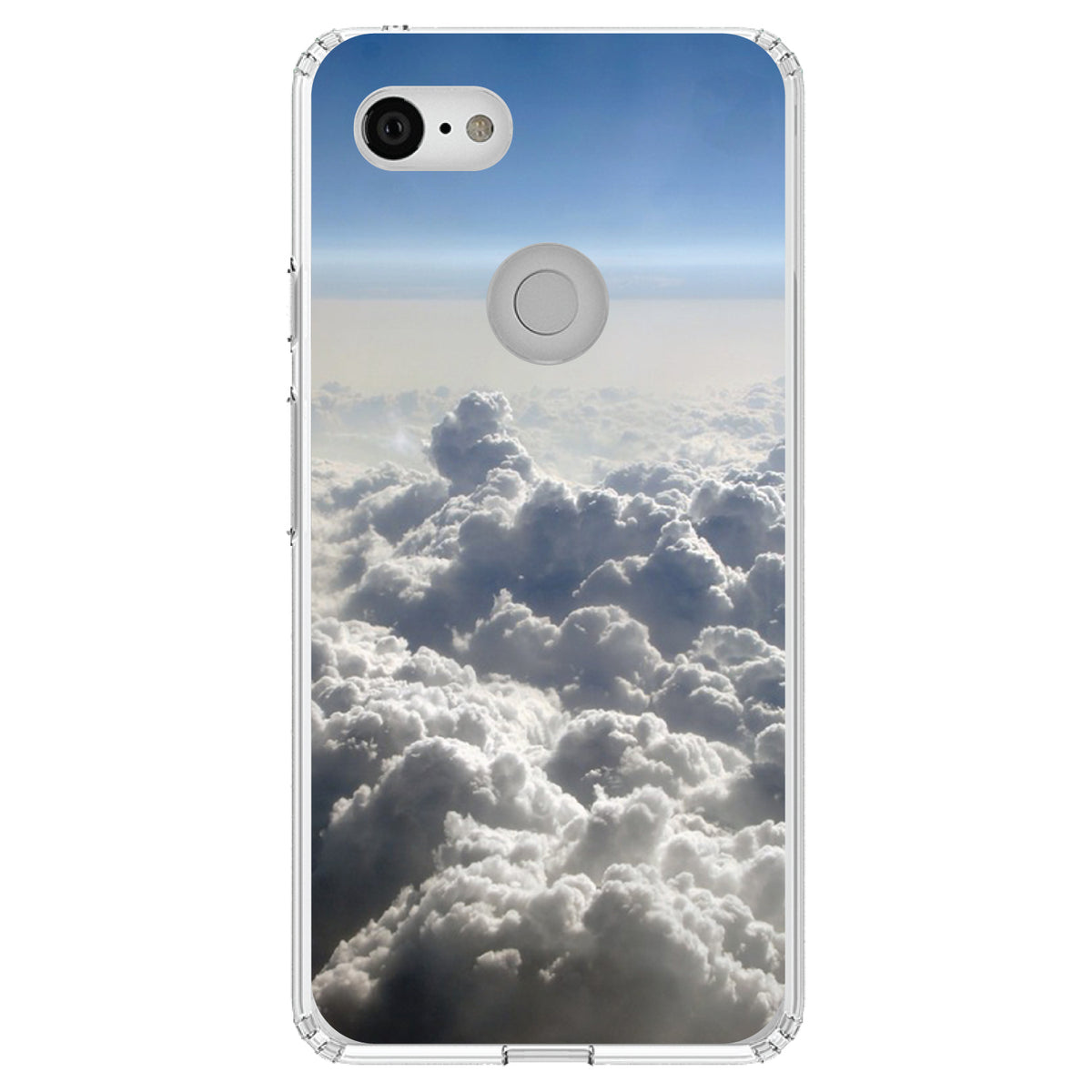 Blue Sky Above Clouds Clear Shockproof iPhone Case, view 21