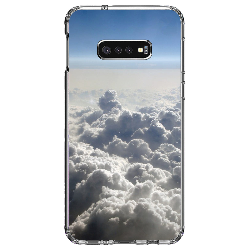 Blue Sky Above Clouds Clear Shockproof iPhone Case, view 18