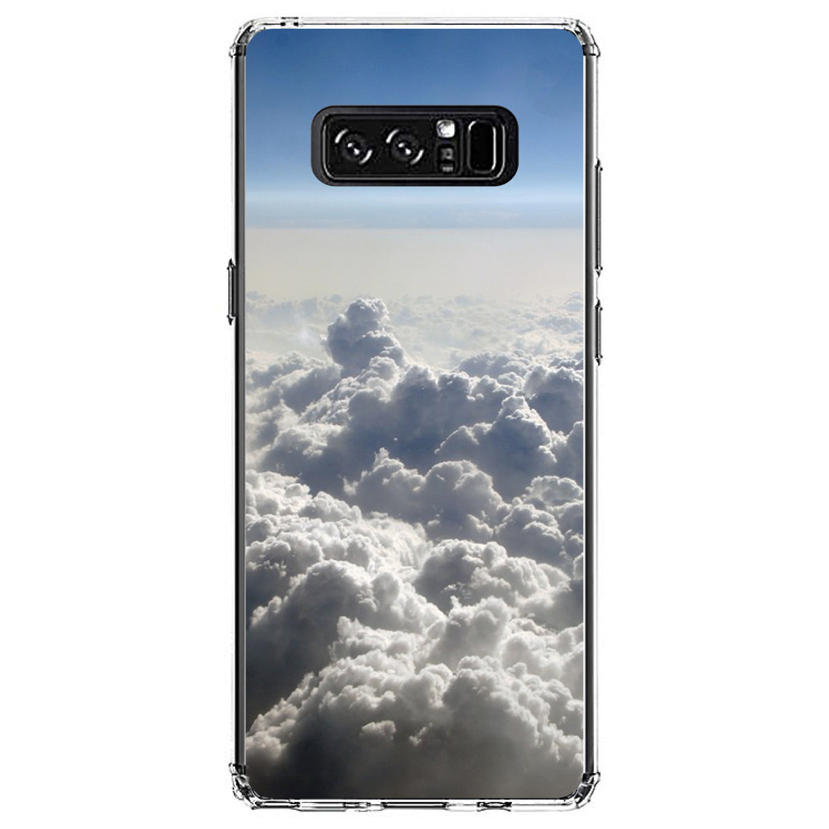 Blue Sky Above Clouds Clear Shockproof iPhone Case, view 12