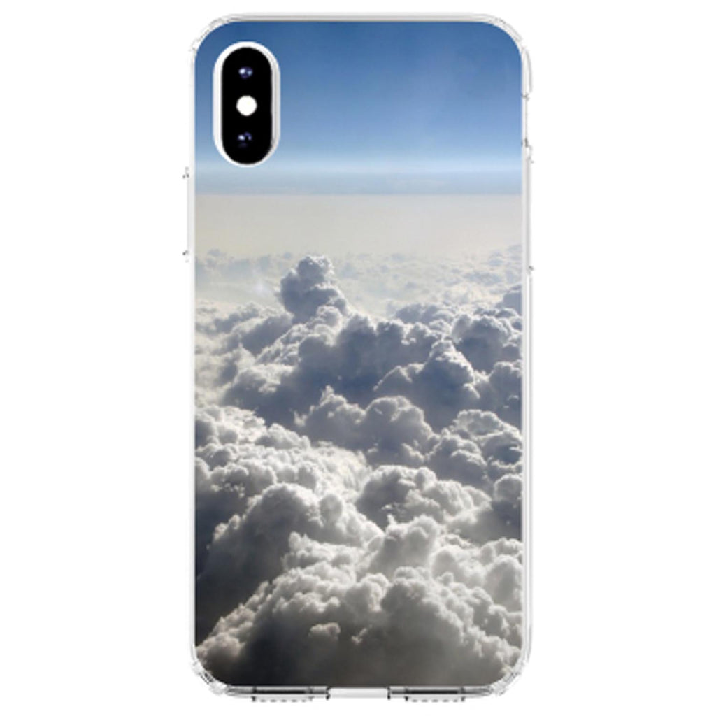 Blue Sky Above Clouds Clear Shockproof iPhone Case, view 3