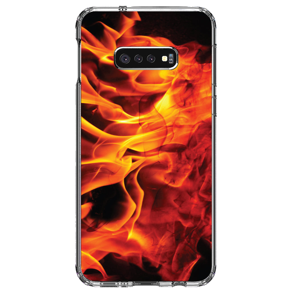 Red Black Flame Fire Clear Shockproof iPhone Case, view 18