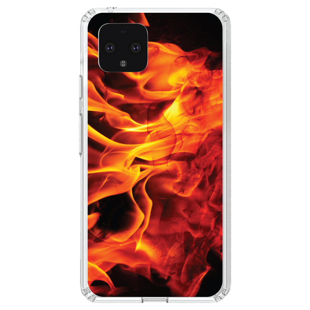 Red Black Flame Fire Clear Shockproof iPhone Case, view 23