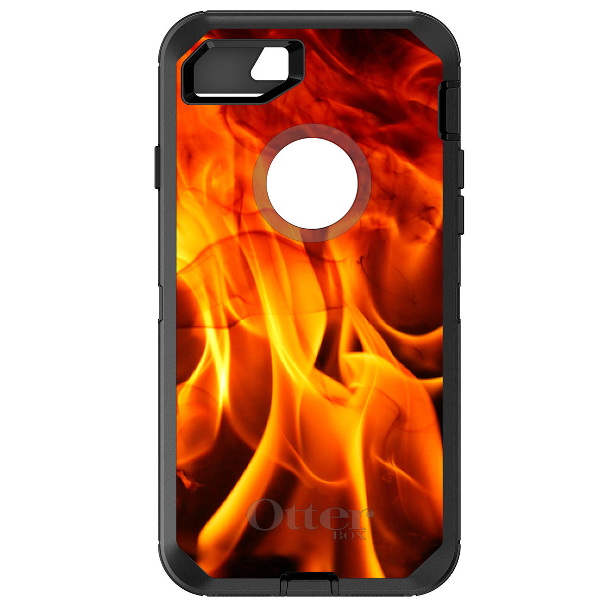 Red Black Flame Fire OtterBox Defender Case for iPhone & Galaxy