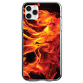 Red Black Flame Fire Clear Shockproof iPhone Case
