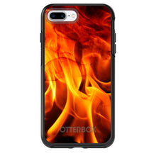 DistinctInk™ OtterBox Symmetry Series Case for Apple iPhone / Samsung Galaxy / Google Pixel - Red Black Flame Fire