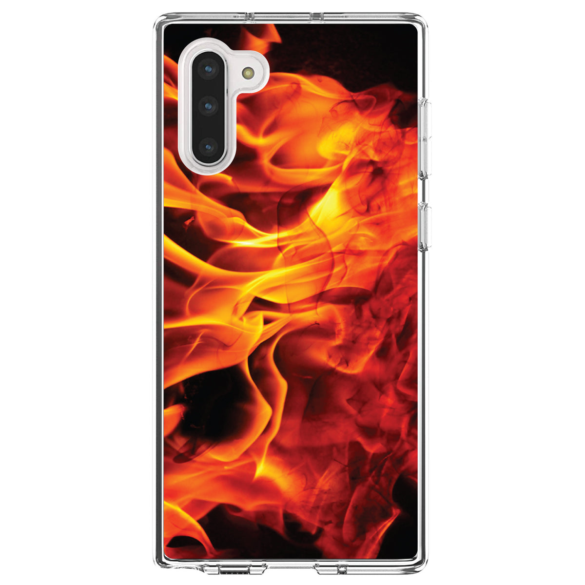 Red Black Flame Fire Clear Shockproof iPhone Case, view 9