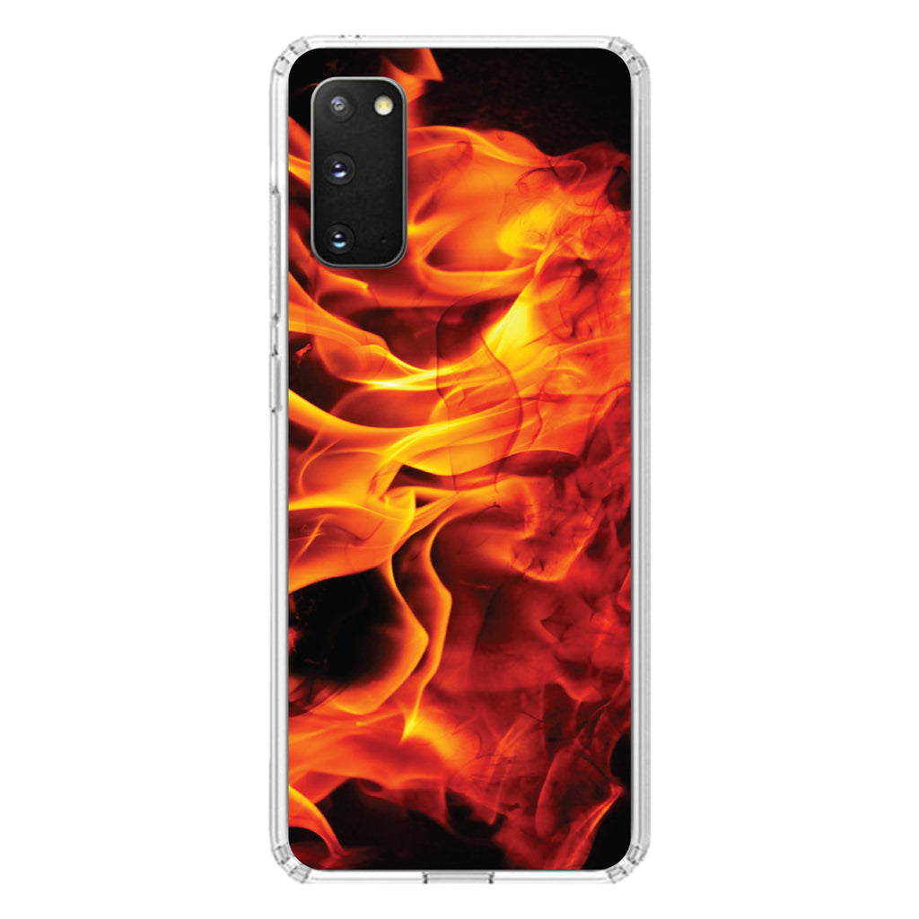 Red Black Flame Fire Clear Shockproof iPhone Case, view 14