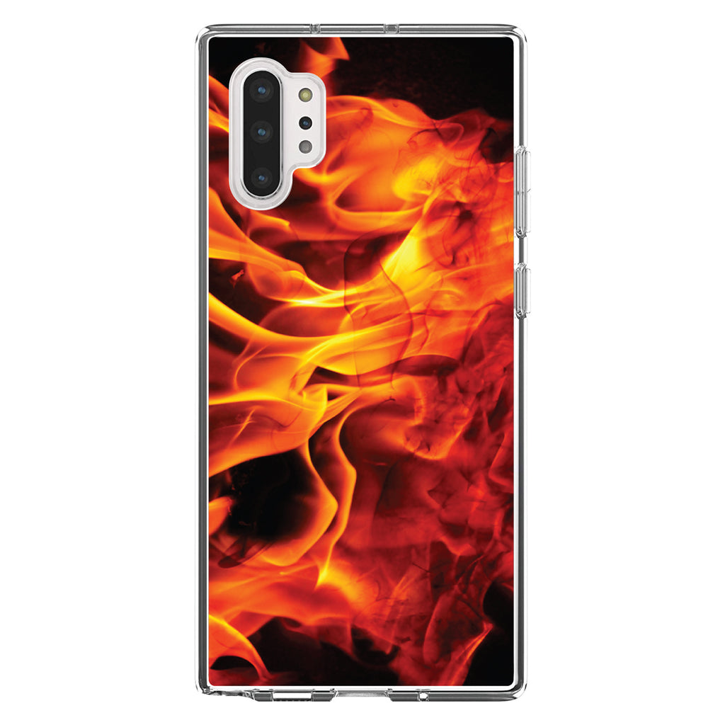 Red Black Flame Fire Clear Shockproof iPhone Case, view 10