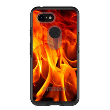 DistinctInk™ OtterBox Symmetry Series Case for Apple iPhone / Samsung Galaxy / Google Pixel - Red Black Flame Fire