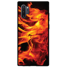 DistinctInk® Hard Plastic Snap-On Case for Apple iPhone or Samsung Galaxy - Red Black Flame Fire