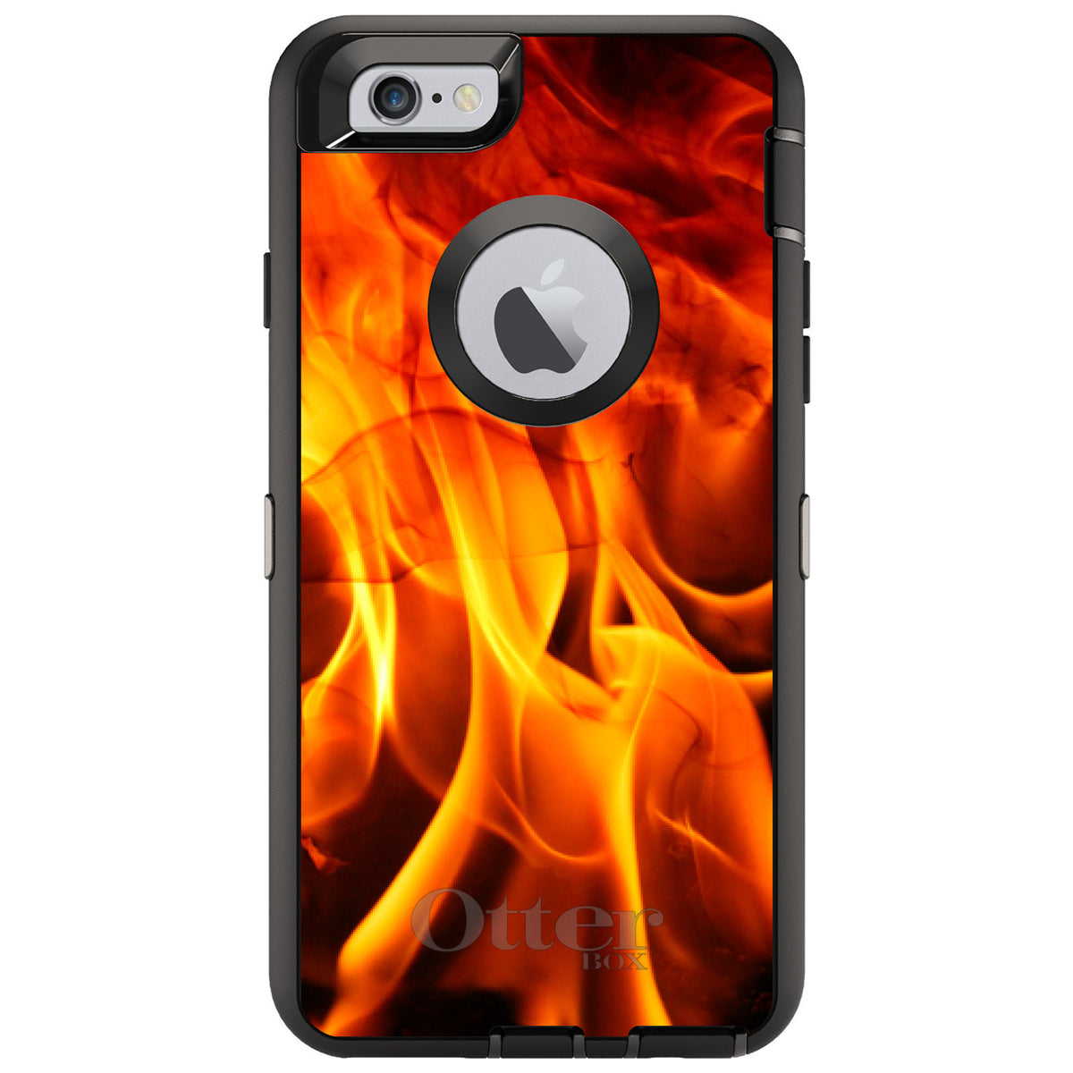 Red Black Flame Fire OtterBox Defender Case for iPhone & Galaxy, view 4