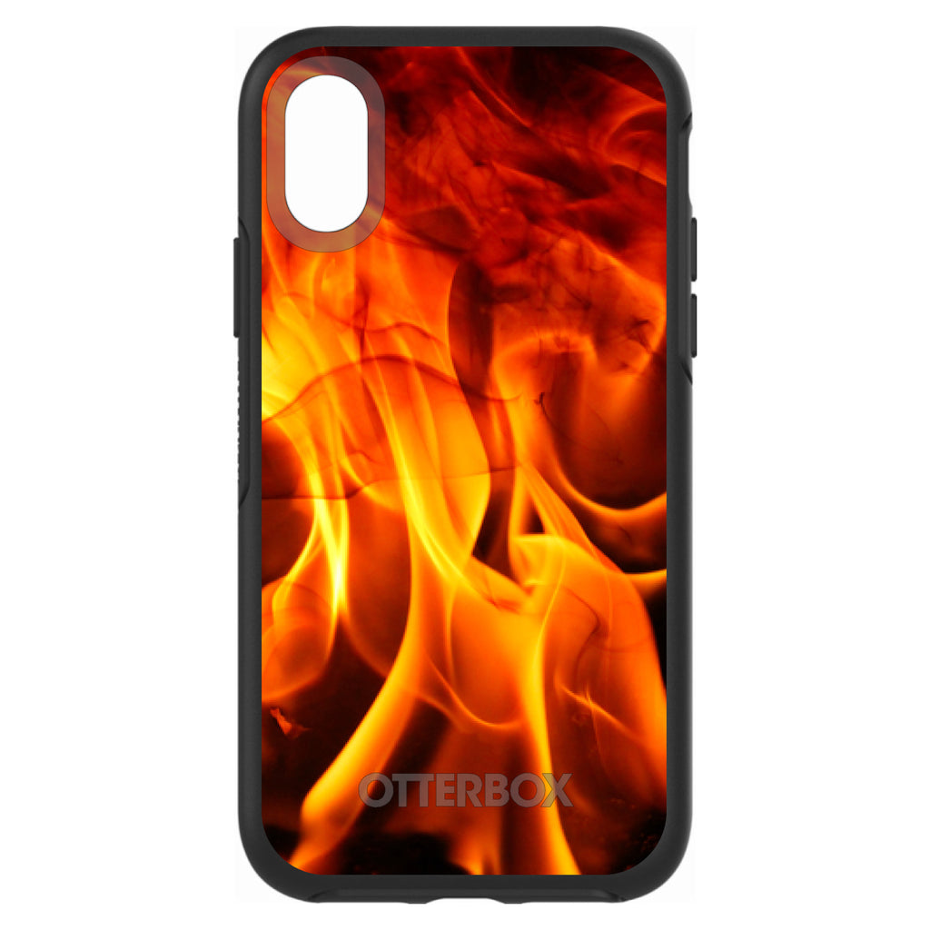 Red Black Flame Fire OtterBox Symmetry Case for iPhone & Galaxy, view 4