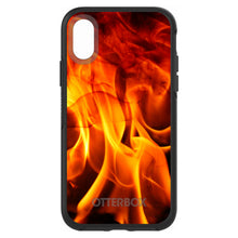 DistinctInk™ OtterBox Symmetry Series Case for Apple iPhone / Samsung Galaxy / Google Pixel - Red Black Flame Fire