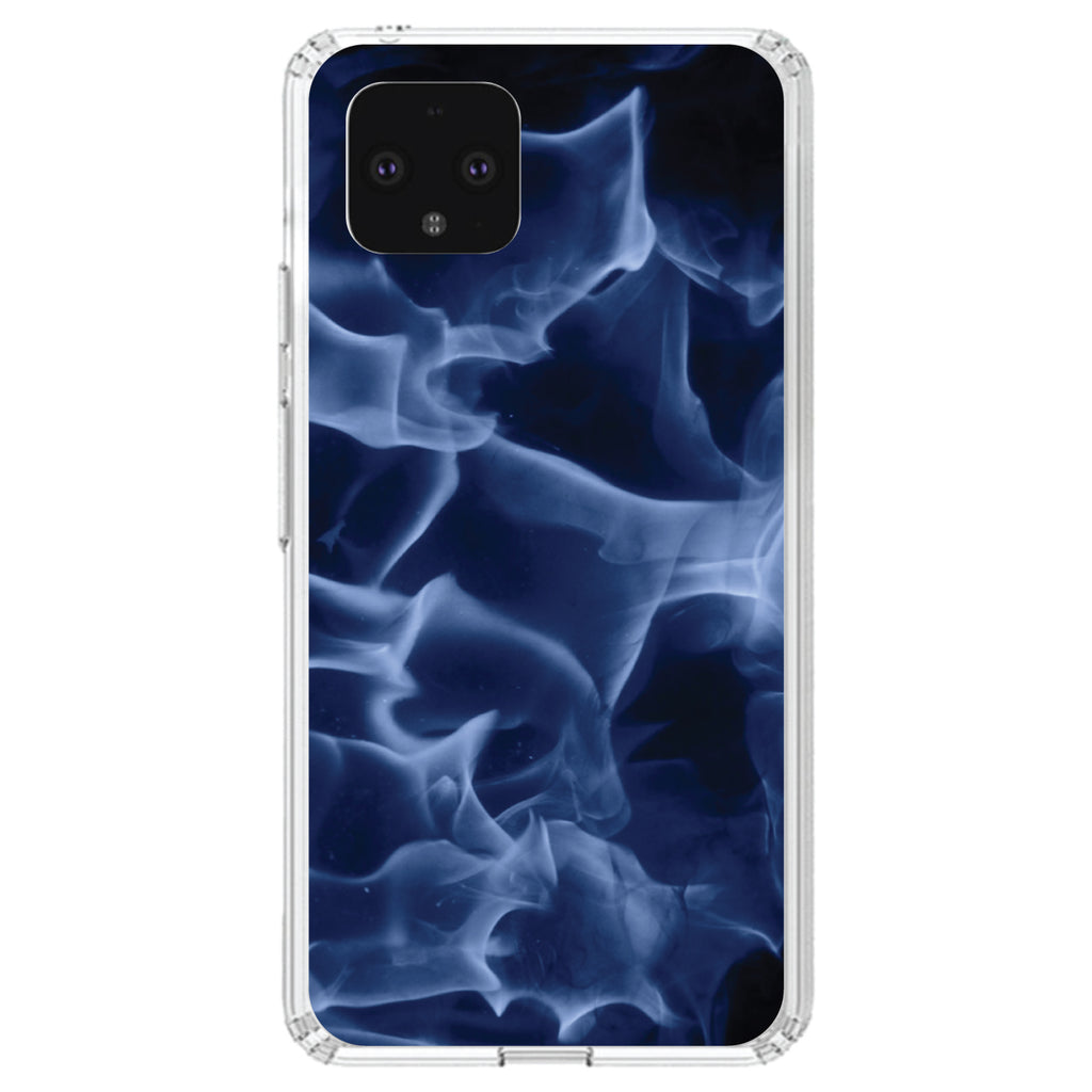 Blue Black Flame Fire Clear Shockproof iPhone Case, view 23