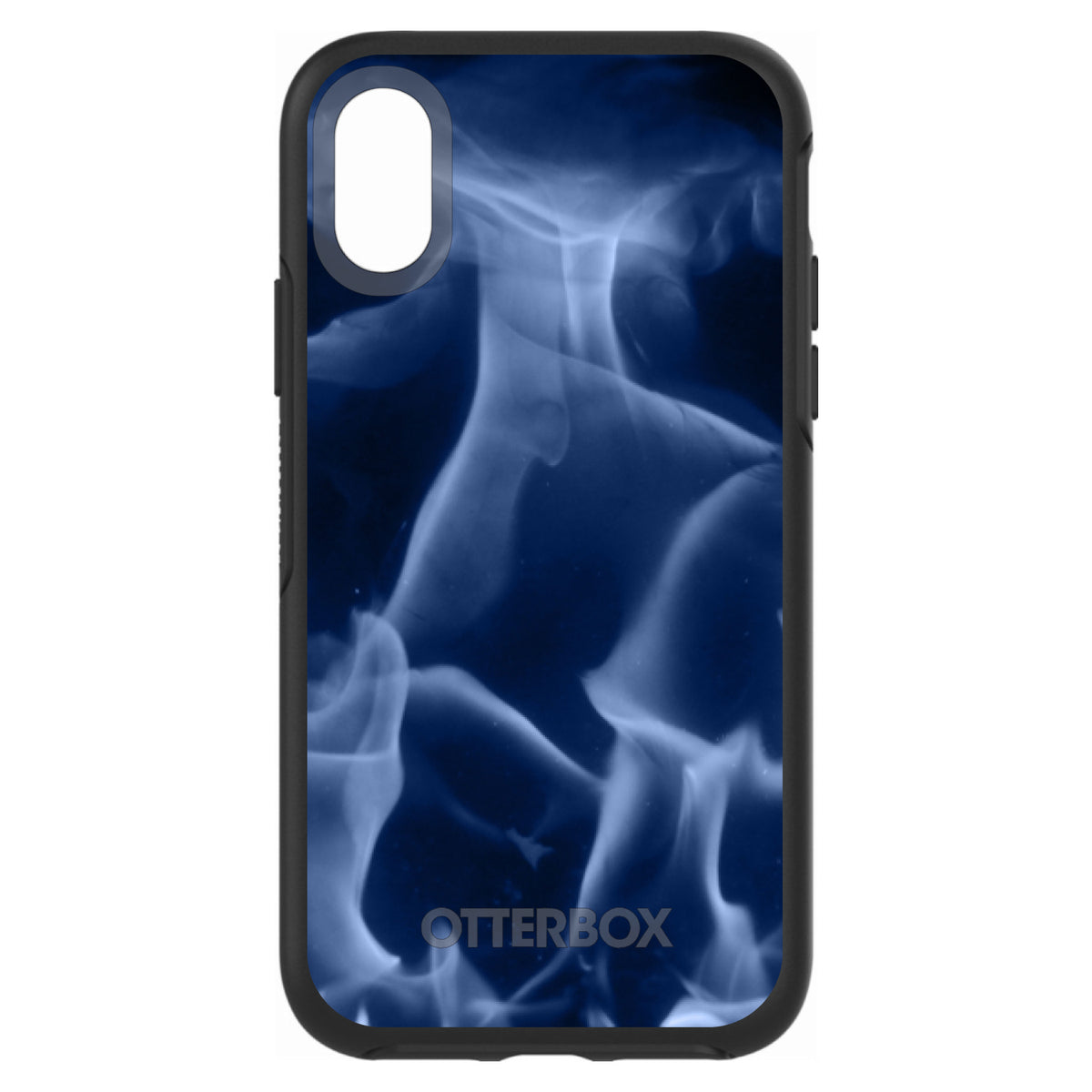 Blue Black Flame Fire OtterBox Symmetry Case for iPhone & Galaxy, view 4