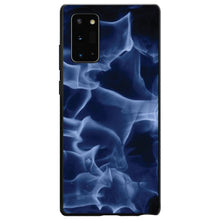 DistinctInk® Hard Plastic Snap-On Case for Apple iPhone or Samsung Galaxy - Blue Black Flame Fire