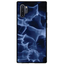 DistinctInk® Hard Plastic Snap-On Case for Apple iPhone or Samsung Galaxy - Blue Black Flame Fire