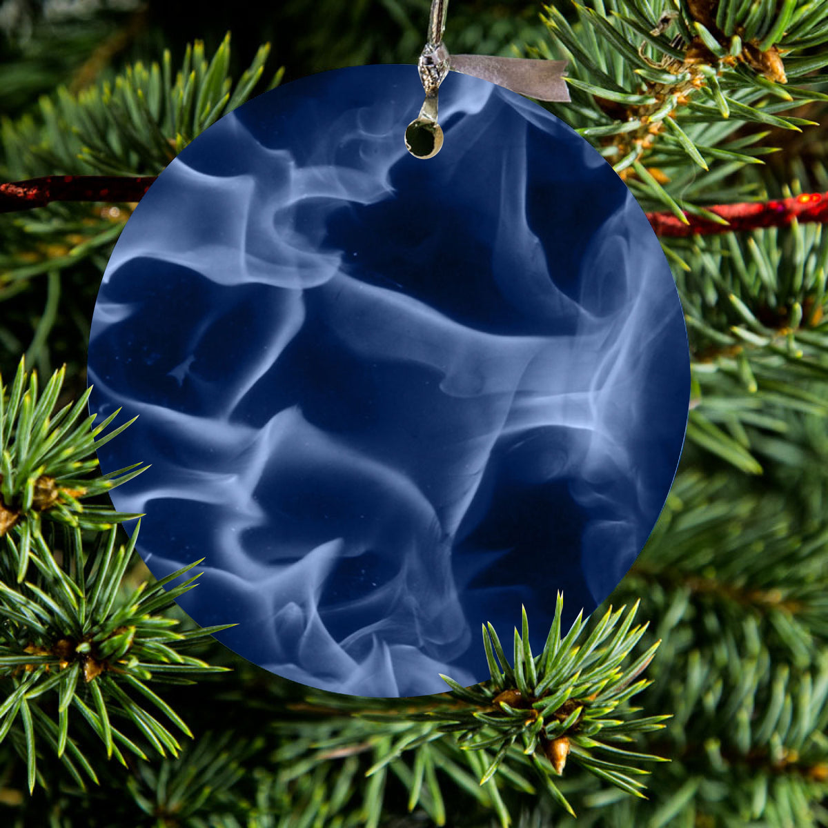 Blue Black Flame Fire Ceramic Ornament, view 2