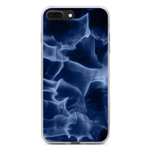 DistinctInk® Clear Shockproof Hybrid Case for Apple iPhone / Samsung Galaxy / Google Pixel - Blue Black Flame Fire