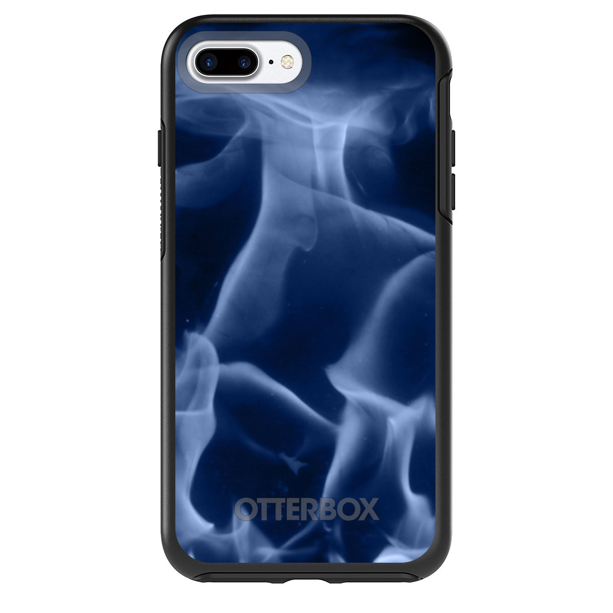 Blue Black Flame Fire OtterBox Symmetry Case for iPhone & Galaxy, view 2