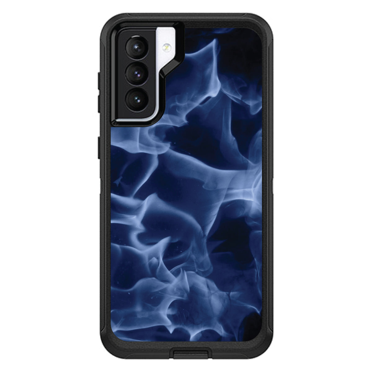 Blue Black Flame Fire OtterBox Defender Case for iPhone & Galaxy, view 6