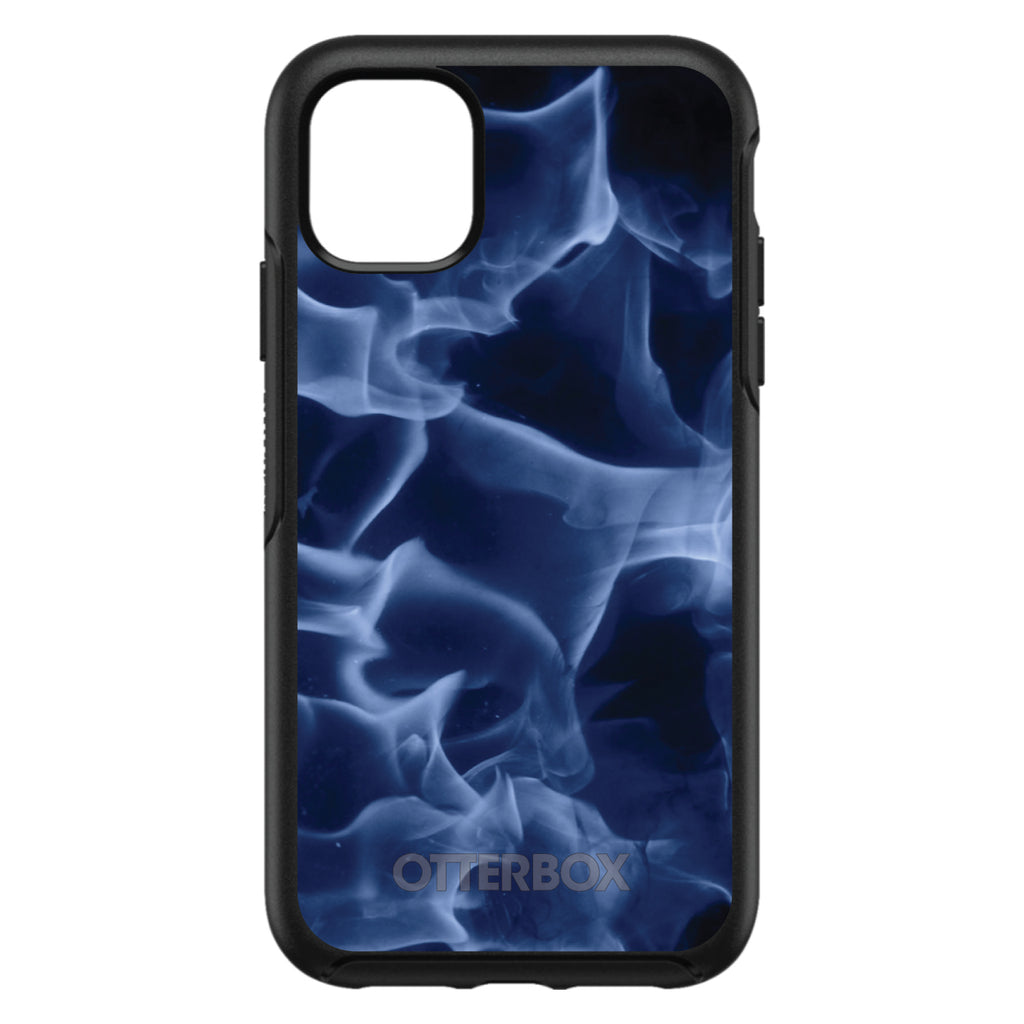 Blue Black Flame Fire OtterBox Symmetry Case for iPhone & Galaxy, view 3