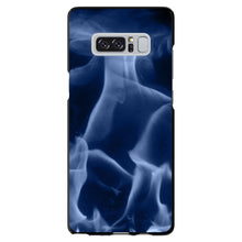 DistinctInk® Hard Plastic Snap-On Case for Apple iPhone or Samsung Galaxy - Blue Black Flame Fire