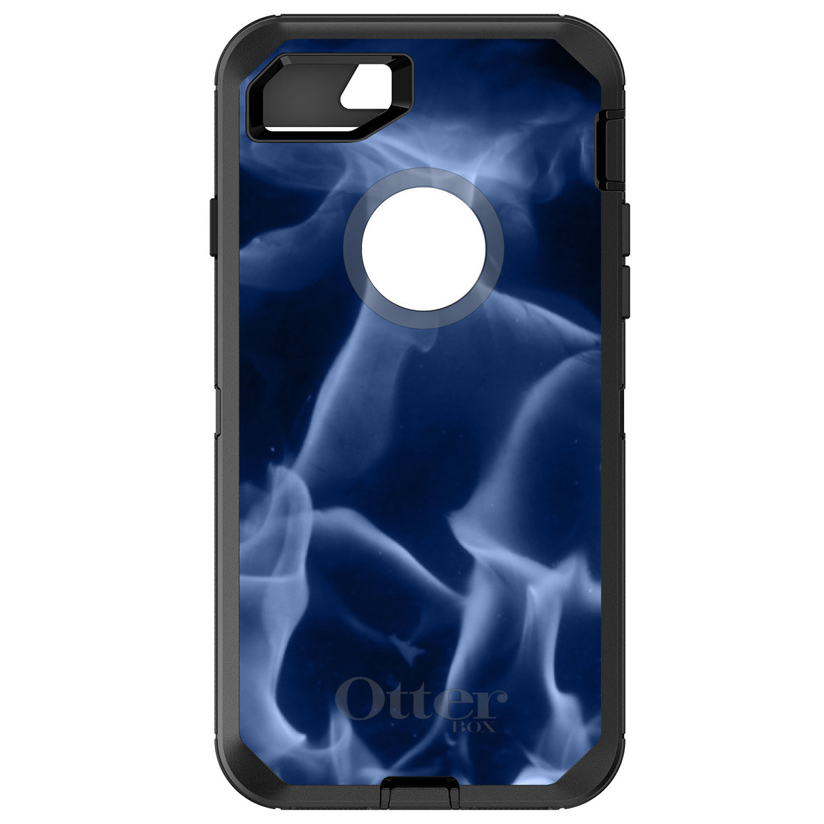 Blue Black Flame Fire OtterBox Defender Case for iPhone & Galaxy