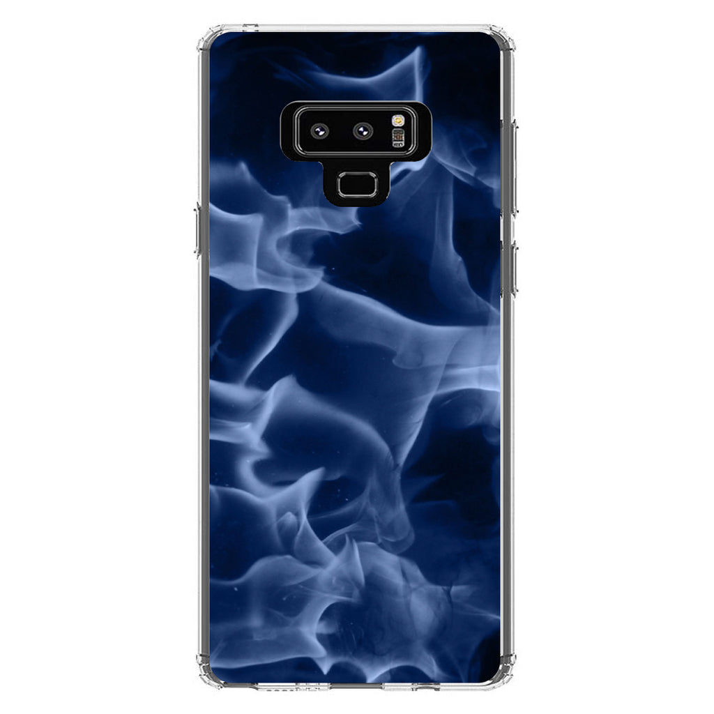 Blue Black Flame Fire Clear Shockproof iPhone Case, view 11